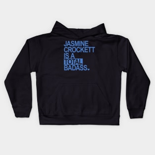 Jasmine Crockett is a total badass - blue box Kids Hoodie